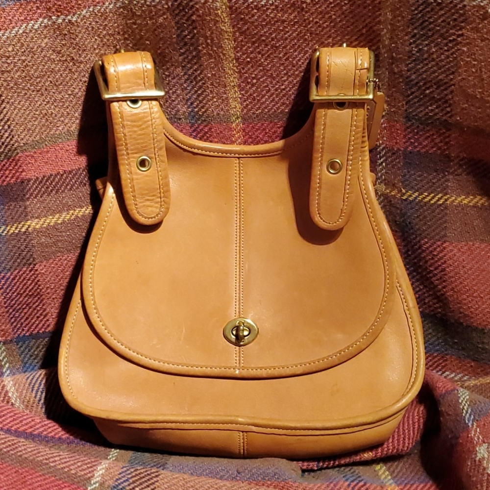 Vintage leather Coach handbag